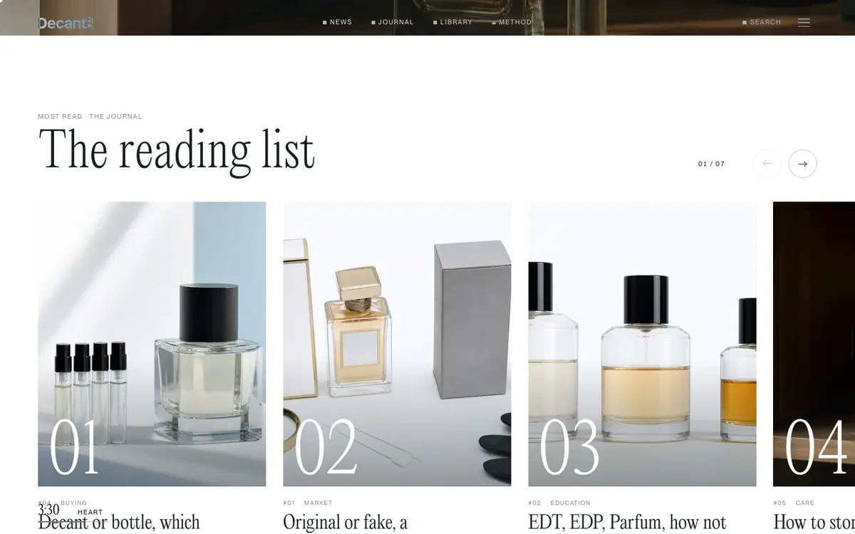 Reading list, screenshot